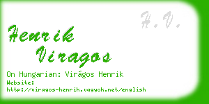 henrik viragos business card